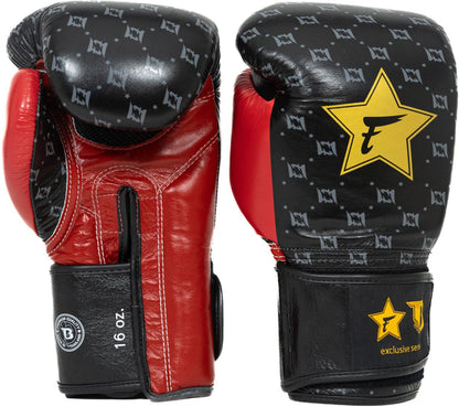 Fairtex x Booster BG Bokshandschoenen – Star Black/Wine Red