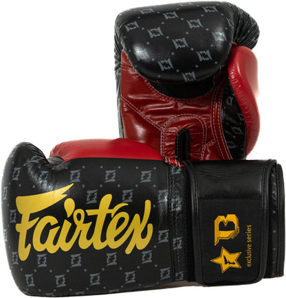 Fairtex x Booster BG Bokshandschoenen – Star Black/Wine Red
